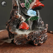 1pc, Creative Flower Mushroom Resin Waterfall Backflow Incense Burner for Halloween and Easter Home Decoration (Without Incense)-Health Wisdom™