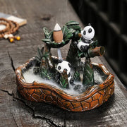 1pc, Creative Resin Panda Home Decorate Backflow Incense Burner Incense Censer (Without Incense)-Health Wisdom™