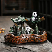 1pc, Creative Resin Panda Home Decorate Backflow Incense Burner Incense Censer (Without Incense)-Health Wisdom™