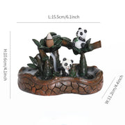 1pc, Creative Resin Panda Home Decorate Backflow Incense Burner Incense Censer (Without Incense)-Health Wisdom™