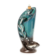 1pc, Creative Torch Design Ceramic Handicraft Home Ornaments Lotus Waterfall Backflow Incense Burner (Without Incense Cones)-Health Wisdom™