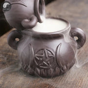 1pc, Creative Wine Jar Star Ornament Backflow Incense Burner Ceramic Handicrafts Holder Home Decor Censer (Without Incense)-Health Wisdom™