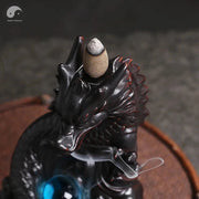 1pc, Dragon Backflow Incense Burner Ceramic Incense Holder, for Home Decor Aromatherapy Relaxation Gifts (Without Incense）-Health Wisdom™