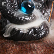 1pc, Dragon Backflow Incense Burner Ceramic Incense Holder, for Home Decor Aromatherapy Relaxation Gifts (Without Incense）-Health Wisdom™