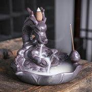 1pc, Dragon Backflow Incense Burner Ceramic Incense Holder for Home Decor Aromatherapy Relaxation Gifts for Home and Office-Health Wisdom™