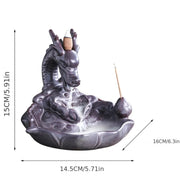 1pc, Dragon Backflow Incense Burner Ceramic Incense Holder for Home Decor Aromatherapy Relaxation Gifts for Home and Office-Health Wisdom™