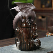 1pc Dragon Ceramic Waterfall Incense Holder - Add A Magical Touch To Your Home Decor! (Without Incense)-Health Wisdom™