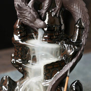 1pc Dragon Ceramic Waterfall Incense Holder - Add A Magical Touch To Your Home Decor! (Without Incense)-Health Wisdom™
