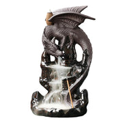 1pc Dragon Ceramic Waterfall Incense Holder - Add A Magical Touch To Your Home Decor! (Without Incense)-Health Wisdom™
