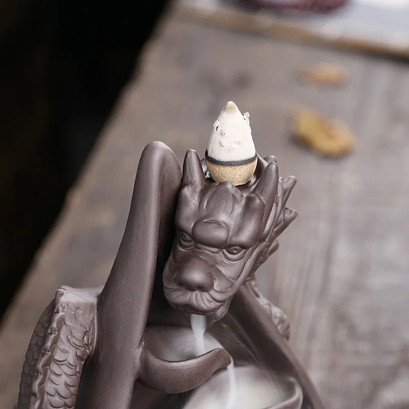 1pc, Dragon Incense Burner, Waterfall Backflow Incense Holder, Aromatherapy Ornament Home Decor Creative Gifts Without Incense-Health Wisdom™