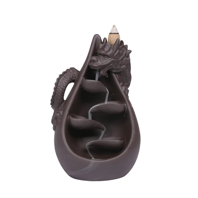 1pc, Dragon Incense Burner, Waterfall Backflow Incense Holder, Aromatherapy Ornament Home Decor Creative Gifts Without Incense-Health Wisdom™