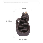 1pc, Dragon Incense Burner, Waterfall Backflow Incense Holder, Aromatherapy Ornament Home Decor Creative Gifts Without Incense-Health Wisdom™