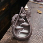 1pc, Dragon Incense Burner, Waterfall Backflow Incense Holder, Aromatherapy Ornament Home Decor Creative Gifts Without Incense-Health Wisdom™