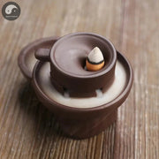 1pc, Handmade Ceramic Ornament Buhrimill Backflow Incense Burner Purple Clay Incense Holder, Aromatherapy Home Decor Tea Pet-Health Wisdom™