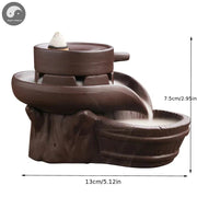 1pc, Handmade Ceramic Ornament Buhrimill Backflow Incense Burner Purple Clay Incense Holder, Aromatherapy Home Decor Tea Pet-Health Wisdom™