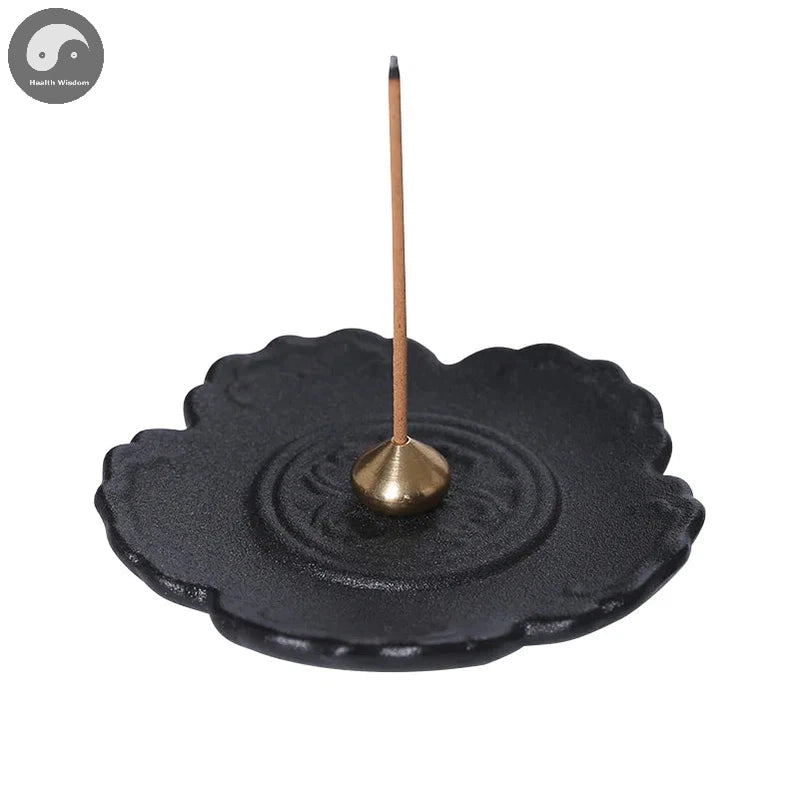 1pc Handmade Ceramic Plum Blossom Incense Burner Copper Incense Stick Holder for Home Relaxation Decor Tea Pet (Without Incense）-Health Wisdom™