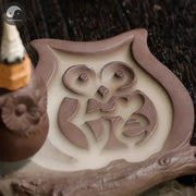 1pc, Handmade Purple Clay Incense Burner The Owl LOVE Backflow Incense Holder Home Decorate Handiwork Ceramic Incense Censer-Health Wisdom™