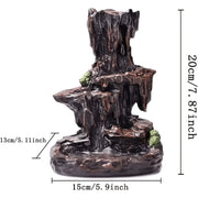 1pc, Incense Cones Burner, Incense Burner Holder Resin Backflow Incense Burner Mountain Stream Censer Holder (Without Incense)-Health Wisdom™
