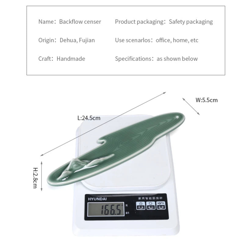 1pc, Incense Stick Holder Celadon Green Ceramic Handicrafts Incense Stick Holder Censer Home Decor Zen Meditation Yoga Ornament-Health Wisdom™