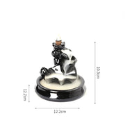 1pc, Incense Waterfall Holder, Backflow Incense Burner, Ceramic Lotus Smoke Fountain Incense Falls, Home Room Desk Zen Decor-Health Wisdom™