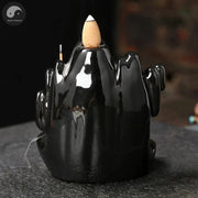 1pc, Lucky Lotus Ceramic Sandalwood Incense Burner Backflow Incense Burner Incense Stick Holder , Home Decor (Without Incense)-Health Wisdom™