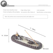 1pc Mountain Backflow Incense Burner Incense Stick Holder Aromatherapy Purple Clay Censer Zen Yoga Hond Decor (Without Incense）-Health Wisdom™