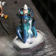1pc, Pretty Woman Ceramic Handicrafts Home Decorate Backflow Incense Burner Incense Censer (Without Incense)-Health Wisdom™