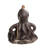 1pc Purple Clay Incense Burner With Creative Octopus Ocean Animal Backflow Incense Holder Incense Stick Burner (Without Incense)-Health Wisdom™