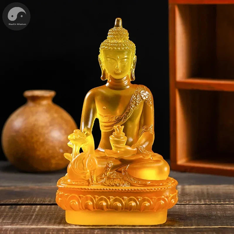 1pc, Resin Craft Home Decoration Buddha Statue Buddhism Sculpture Thailand Buddha Sculpture Zen Decor Ornaments Car Decoration-Health Wisdom™