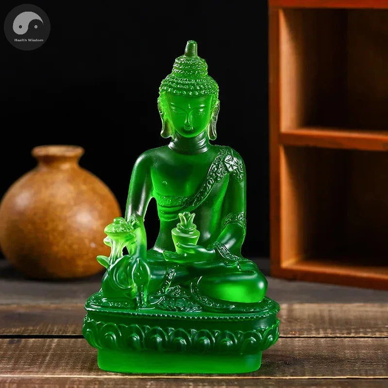 1pc, Resin Craft Home Decoration Buddha Statue Buddhism Sculpture Thailand Buddha Sculpture Zen Decor Ornaments Car Decoration-Health Wisdom™