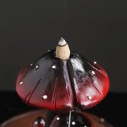 1pc, Resin Handicraft Mushroom Desktop Ornament Waterfall Backflow Incense Burner Handmade Censer Home Office Tea House Decorate-Health Wisdom™