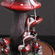 1pc, Resin Handicraft Mushroom Desktop Ornament Waterfall Backflow Incense Burner Handmade Censer Home Office Tea House Decorate-Health Wisdom™