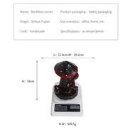 1pc, Resin Handicraft Mushroom Desktop Ornament Waterfall Backflow Incense Burner Handmade Censer Home Office Tea House Decorate-Health Wisdom™