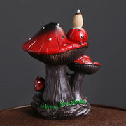 1pc, Resin Mushroom Waterfall Backflow Incense Burner Creative Waterfall Backflow Incense Burner Censer (Without Incense）-Health Wisdom™