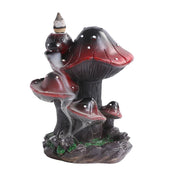 1pc, Resin Mushroom Waterfall Backflow Incense Burner Creative Waterfall Backflow Incense Burner Censer (Without Incense）-Health Wisdom™
