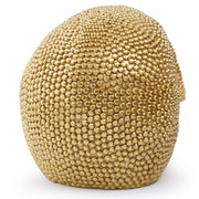1pc, Resin Sparkling Golden Skull Statue With Intricate Detailing For Office Decoration Or Halloween Party-Health Wisdom™