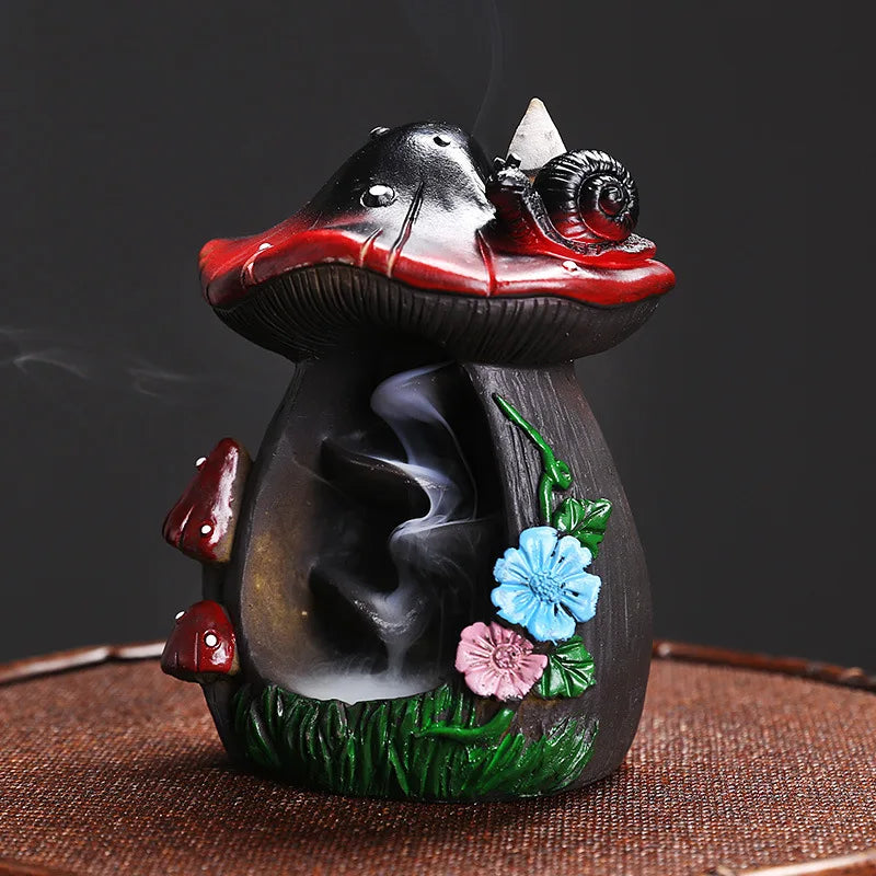 1pc Resin Waterfall Incense Burner Halloween Pumpkin Backflow Incense Burner Home Decor Home Aromatherapy (Without Incense)-Health Wisdom™