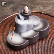 1pc, Simple Cylindrical Shape Ceramic Backflow Incense Burner Incense Stick Holder Purple Clay Censer Office Tea House Decorate-Health Wisdom™