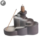1pc, Simple Cylindrical Shape Ceramic Backflow Incense Burner Incense Stick Holder Purple Clay Censer Office Tea House Decorate-Health Wisdom™