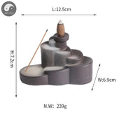 1pc, Simple Cylindrical Shape Ceramic Backflow Incense Burner Incense Stick Holder Purple Clay Censer Office Tea House Decorate-Health Wisdom™