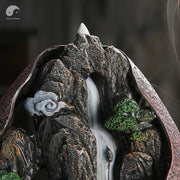 1pc, Smoke Waterfall Backflow Incense Burner Creative Home Decor Incense Holder Portable Resin Censer Mountain River Handicraft-Health Wisdom™