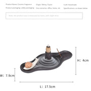 1pc, Water Ripple 3in1 Incense Stick Holder Incense Cones Holder Set for Meditation Room, Home, Yoga, Office (Without Incense）-Health Wisdom™
