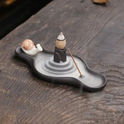 1pc, Water Ripple 3in1 Incense Stick Holder Incense Cones Holder Set for Meditation Room, Home, Yoga, Office (Without Incense）-Health Wisdom™