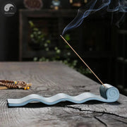 1pc Zen Meditation Incense Stick Holder - Ceramic Insence Stick Burner with Ash Catcher - Home Decor (Without Incense)-Health Wisdom™