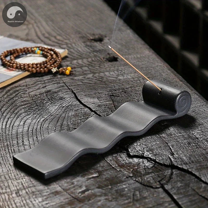 1pc Zen Meditation Incense Stick Holder - Ceramic Insence Stick Burner with Ash Catcher - Home Decor (Without Incense)-Health Wisdom™