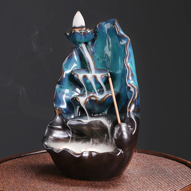 1pc,Beautiful Ceramic Lotus Incense Burner - Perfect Home Decoration Craft! (Without Incense）-Health Wisdom™
