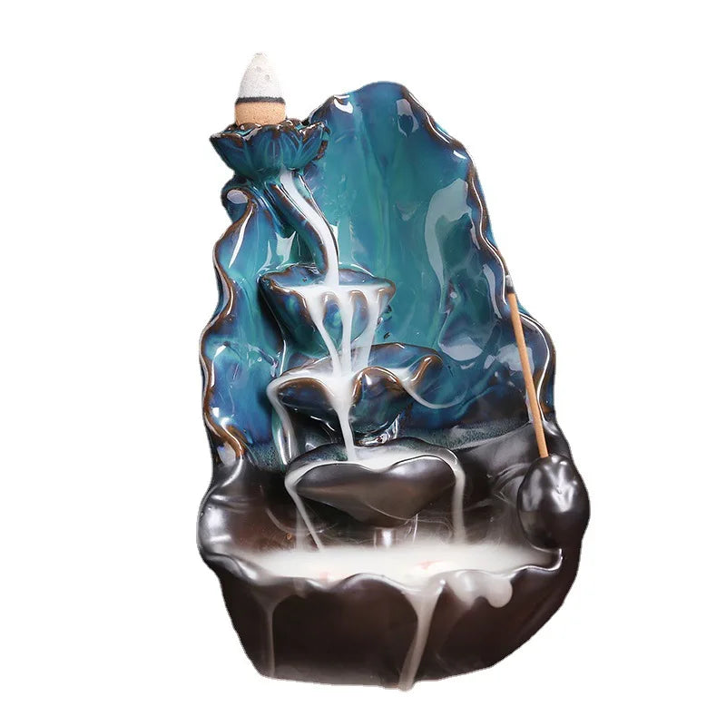 1pc,Beautiful Ceramic Lotus Incense Burner - Perfect Home Decoration Craft! (Without Incense）-Health Wisdom™