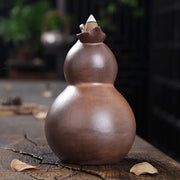 1pc,Chinese Ceramic Handicrafts Cucurbit Home Decor Ornaments Waterfall Backflow Incense Burner Incense Censer -Without Incense-Health Wisdom™