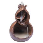 1pc,Chinese Ceramic Handicrafts Cucurbit Home Decor Ornaments Waterfall Backflow Incense Burner Incense Censer -Without Incense-Health Wisdom™