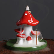 1pc,Handicraft Lovely Mushroom Waterfall Backflow Incense Burner Incense Stick Holder Censer Home Decor (Without Incense）-Health Wisdom™